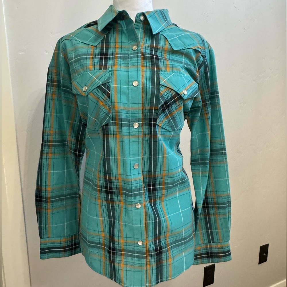 Wrangler Western Pearl Snap Shirt L
